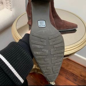 Bottes compensées bout pointu cuir marron - 1H4200D BARON BROWN
